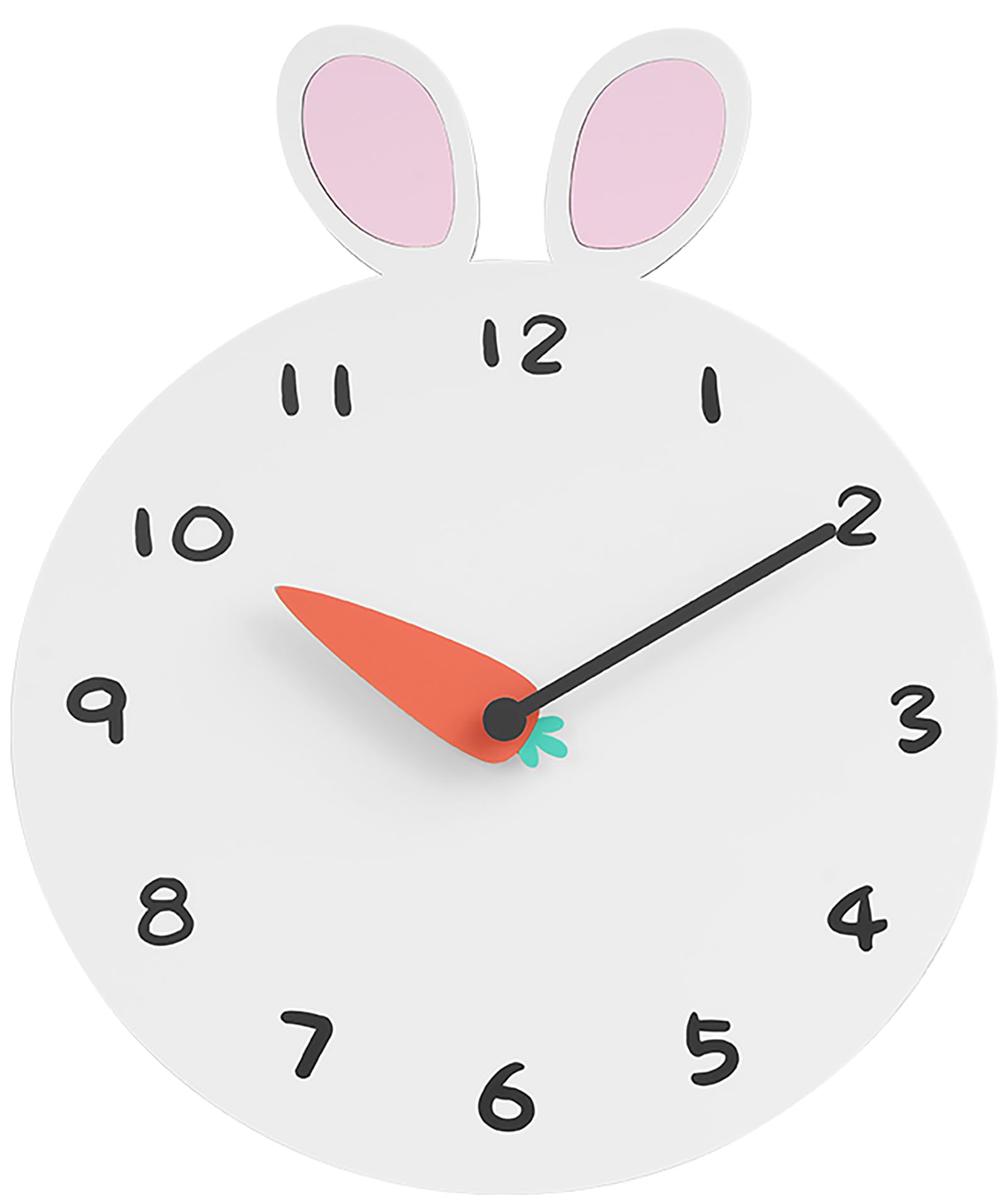 Horloge murale silencieuse moderne lapin Stephanie Imports pour cuisine et bureau