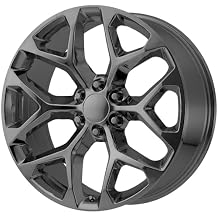 Replica SNOWFLAKE REPLICA Custom Wheel - 24x10, 31 Offset, 6x139.7 Bolt Pattern, 78.1mm Hub - Black Chrome Rim