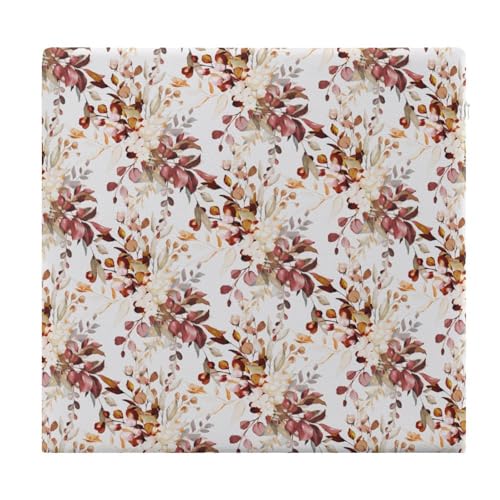 HYDJLXA Watercolor Fall Rustic Gum Eucalyptus Premium Polyester Memory Foam Seat Cushion，Slow Rebound Hip Support Pad with Zipper, Removable and Durable