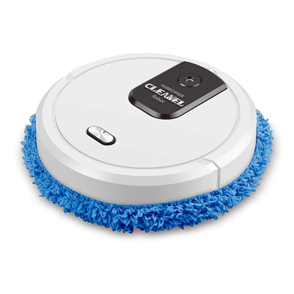 3-in-1 Robot Vacuum Cleaner with Sweeping, Mopping & Spray, USB Rechargeable Intelligent Floor Cleaning Robot, Automatic Wet & Dry Cleaner for Pet Hair, Tiles, Wood & Carpet (White)-image-3