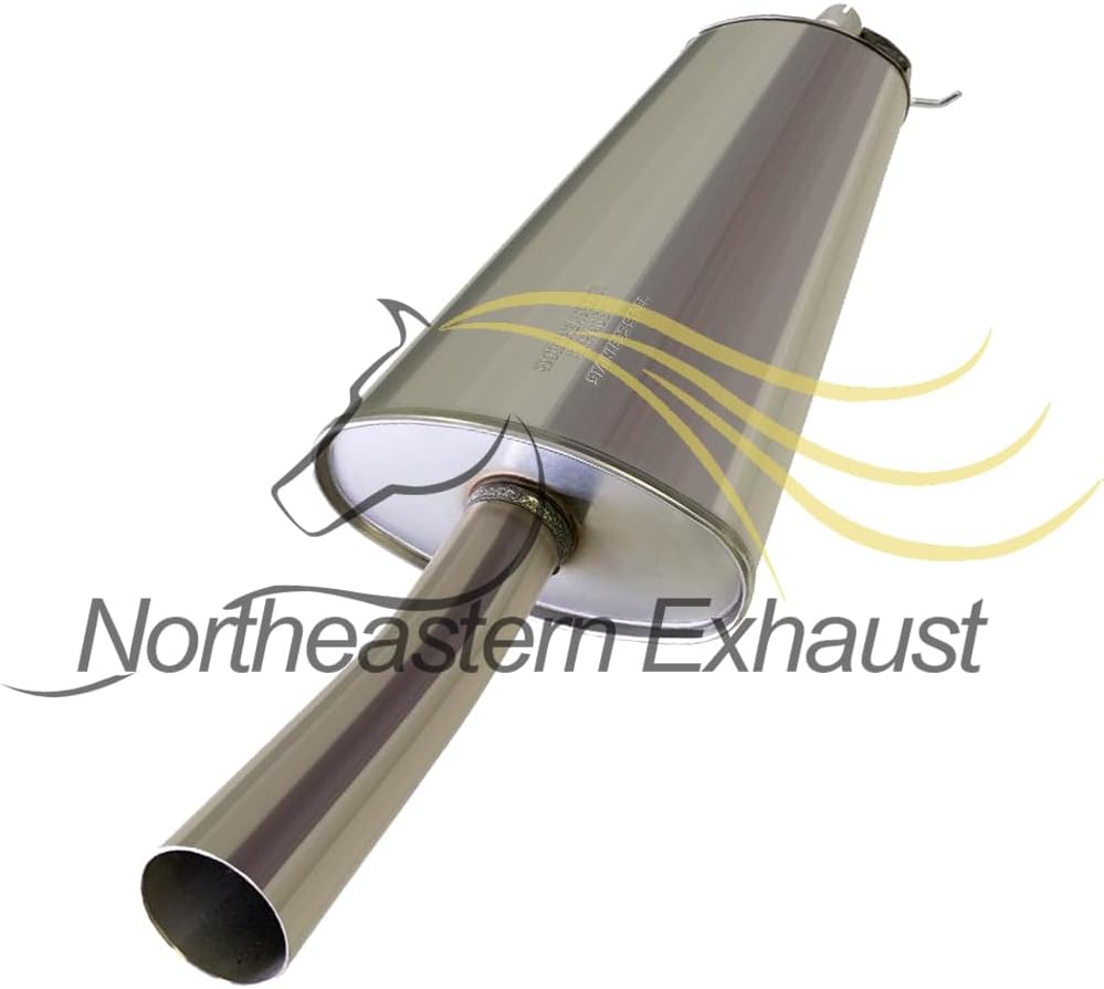 Exhaust Center & Rear Muffler Kit Compatible for 2001-2002 Acura MDX 3.5L | Stainless Steel | Northeastern Exhaust | Free Gasket and Clamps Included | Direct-Fit Replacement