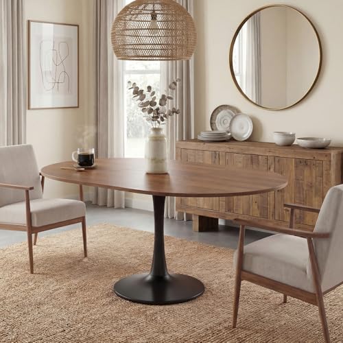 Mesa de comedor extensible, mesa de comedor, mesa de cocina, mesa extensible redonda, mesa de comedor, mesa de balcón, mesa de café, mesa de ocio, para comedor, cocina, salón, 100-140 x 100 x 75 cm