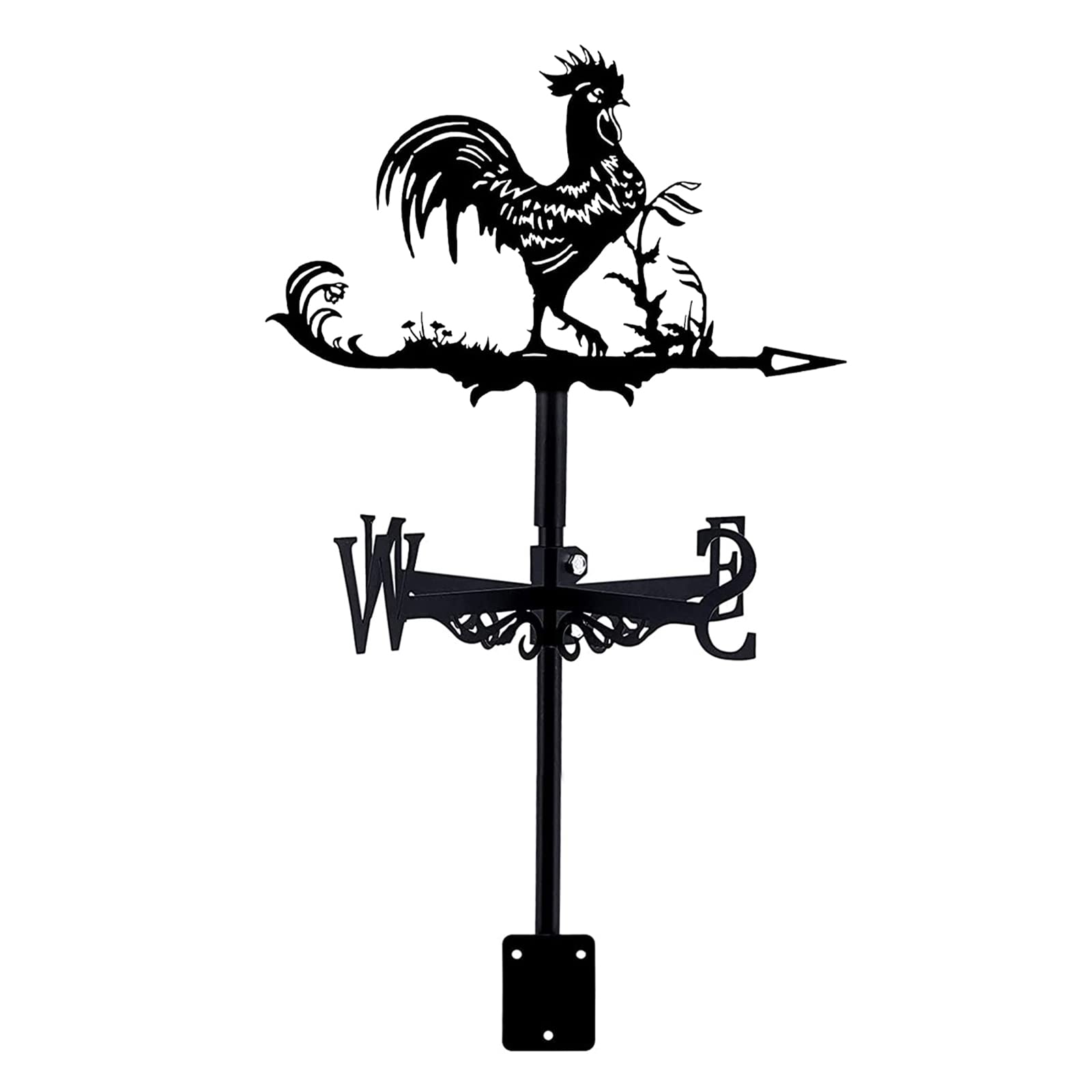 TAXXII Exquisite Metal Weathervane Farm Scene Ornament Weather Vane Garden Stake Wind Direction Indicator for Yard Roof Mount-Chicken