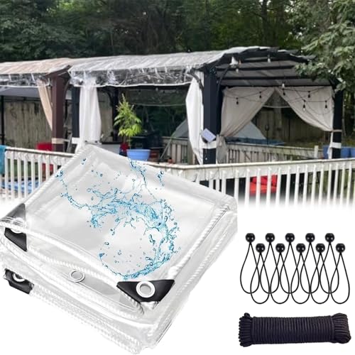 Bâche transparente coupe-vent de 500 x 800 cm imperméable et indéchirable - 2