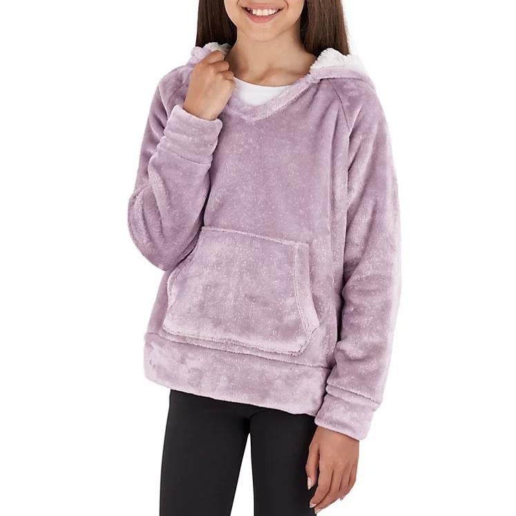 MEMBER'S MARK Girls' Plush Pullover (as1, numeric, numeric_4, regular, Violet Mist)