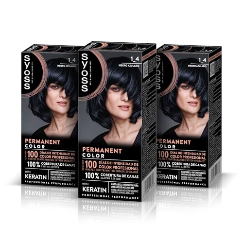 SYOSS Permanent Color 1-4 Negro Azulado, tinte de pelo...