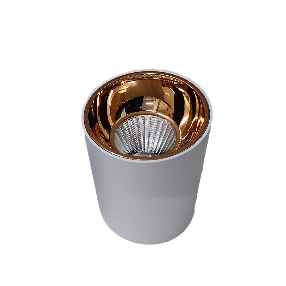 Cylindrical Surface COB Downlight with Colored Reflector, Black/White Housing l Rose Gold/Champagne Gold/Gunmetal Reflector (Neutral White (4000K), 15W White Rose Gold)-image-41