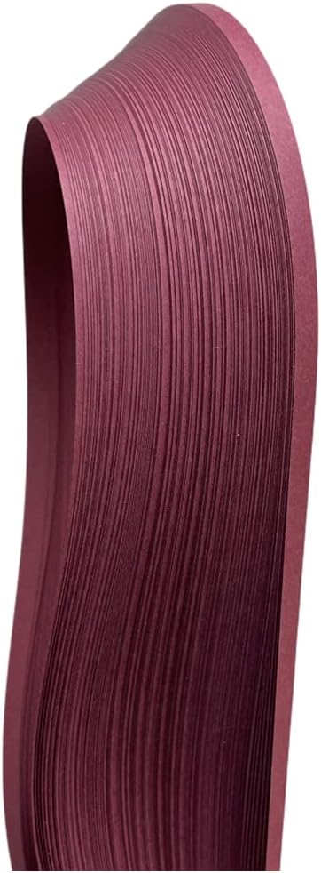 ODETOJOY Quilling Paper Strips Burgundy 3mm 5mm 10mm Quill Strip Claret Rolled Paper Filigree Strip Crimson Curled Scroll Coil Paper Strip-21inch 120pcs/bag (5mm-0.2inch)