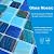 LSDECO 1"x1" Blue Blend Glass Mosaic Tiles for Swimming Pool Kitchen Backsplash Bathroom Wall (Cobalt Blue Blend, 1 Sq.Ft)