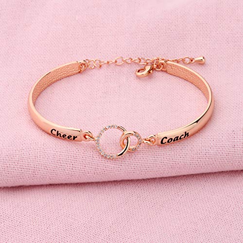 BEKECH Cheerleader Coaches Gift Cheer Coach Bracelet Cheer Coach Jewelry Gift for Coaches Cheer Gift for Her Appreciation Gift for Cheerleading3