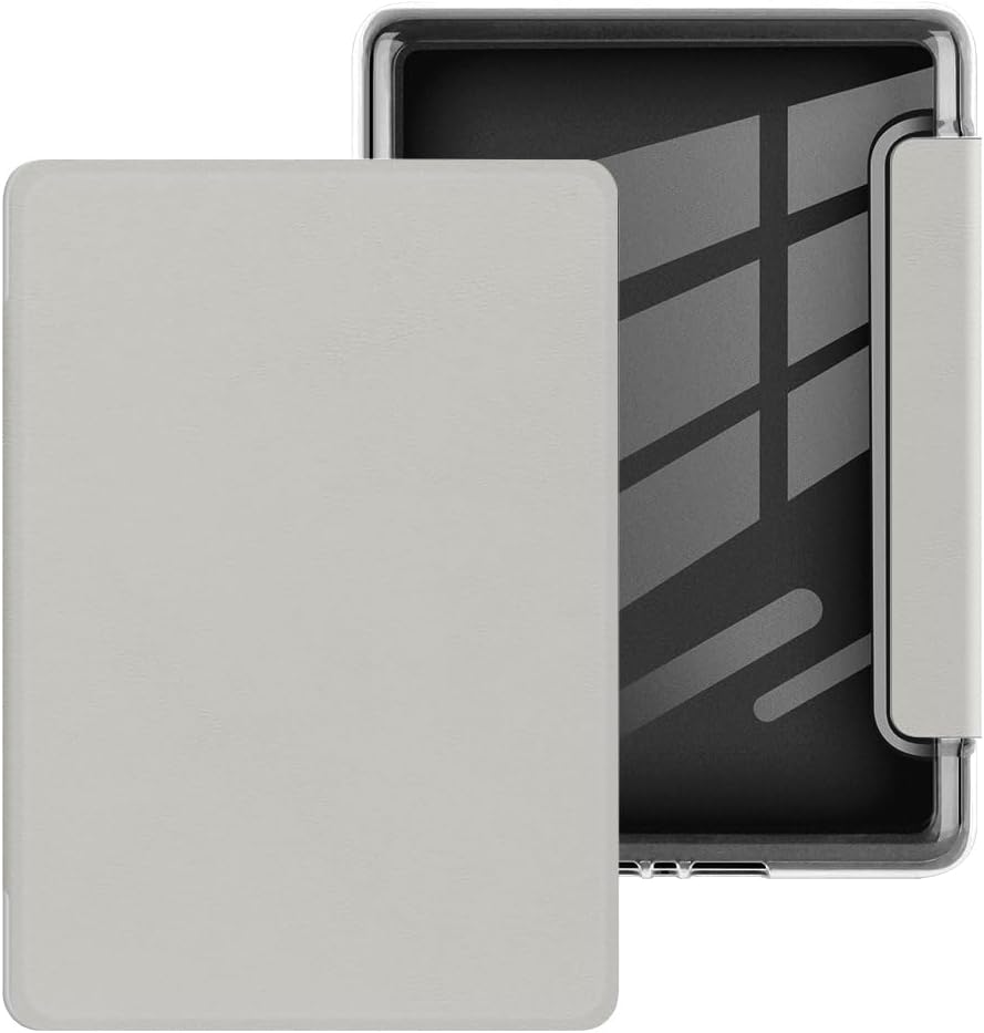 Case for 6" Kindle (10th Generation-2019 Release), Ultra Clear Soft Flexible Transparent TPU Back Cover with Auto Sleep/Wake for Kindle (Model NO. J9G29R), Light Gray