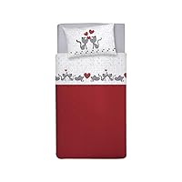 PENSIERI DELICATI Completo Letto 1 Piazza e Mezza 100% Cotone