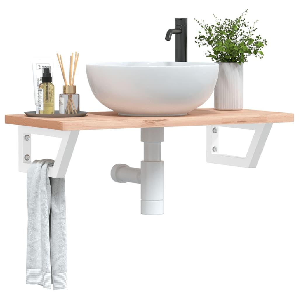Supporti angolari per lavabo, 2 pezzi, bianco, trapezoidali, in acciaio, supporto per scaffale, tavola, piastra in legno, parete, pavimento, officina, garage, cantina, costruzione, mobili