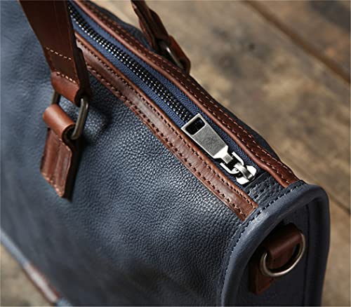 Retro Luxury Genuine Leather Men Business Briefcase Casual Real Cowhide Handbag Laptop Shoulder Messenger Bag3