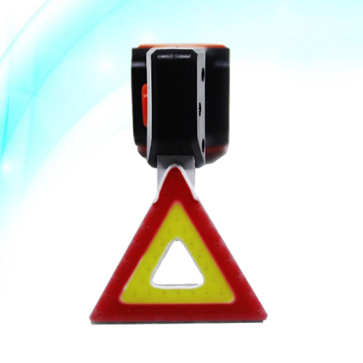 ibasenice USB Rechargeable Bike Taillight with Triangle Sign Shape Light Modes Fastener High Brightness Cycling Safety Flashlight for Road