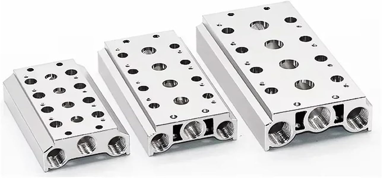 Pneumatic solenoid valve 4V410 exhaust manifold 400M valve plate base manifold and accessories 400M-1F 2F 3F 4F 5F 6F 7F(8F,3 Pcs)