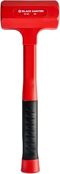 BLACK CANYON 3 LB Dead Blow Hammer, 48 oz Steel Shot Filled Dead Blow Mallet with Non-Slip Grip for Automotive Repair, Metalworking and Furniture Assembly