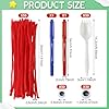 Relaxgiant 50 Set Fork Craft Kit DIY Disposable Creativity Sporks Red Pipe Cleaners Self Adhesive Wiggle Googly Eyes Make Your Own Craft Kit #1