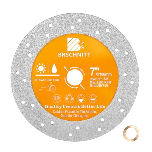 Rock Slab Grinding Disc - 7 inch Glass Cutter Disc, Granite Cutting Disc, Diamond Grinder Wheel for Rock Slab, Stone, Tile, Marble, Granite, Glass Diamond Cutting Discs