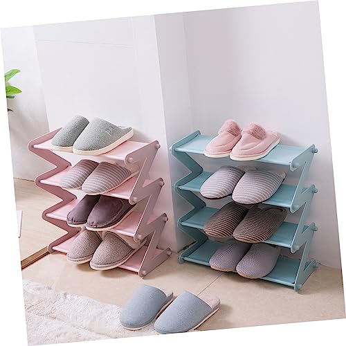 Zapatero de acero inoxidable rosa con diseño compacto para el hogar 3