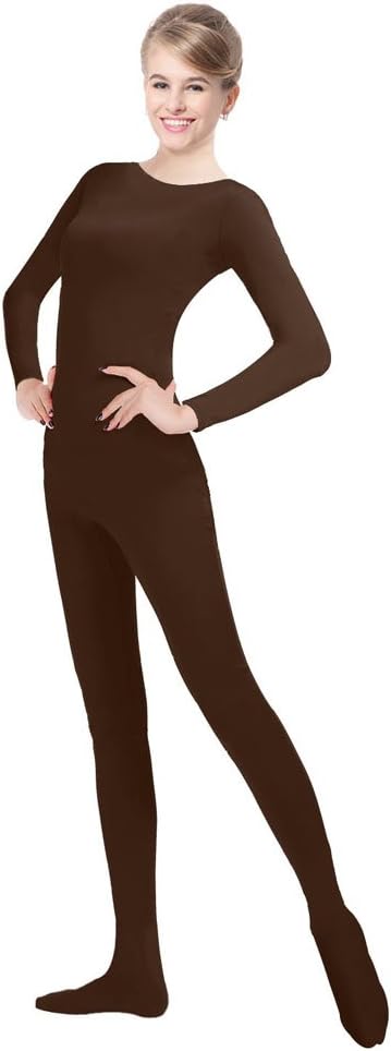 CuteCatCos Unisex Lycra Spandex Unitard Round Neck Long Sleeves Full Foot Elastane Bodysuit Costume