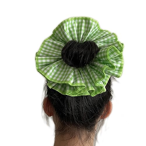 レイヤードレーストリムヘアシュシュ特大弾性ヘアロープ ソフトヘアロープ スプリングヘアアクセサリー 女の子用 滑り止め Cl
