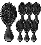 20 Pack Mini Hair Brushes Bulk, Mini Hair Brush Individually Wrapped, Soft Bristles Adds Shine, S...