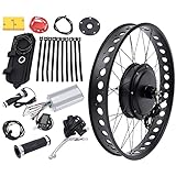 TQSHOoP 26' E-Bike Conversion Kit, 48V 1500W Electric Bike Rear Wheel Hub Motor Conversion Kit with LCD Display, Electric Bicycle Hub Motor Kit for Fat Tire