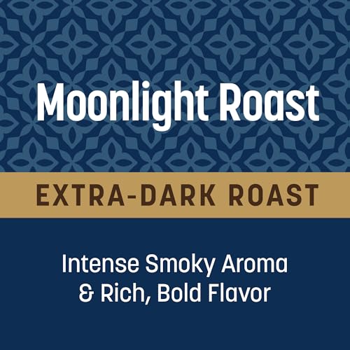 Image of Don Francisco's Moonlight Roast Whole Bean, Extra Dark Roast, 18 OZ Bag | Ideal for French Press, Pour Over & Drip Coffee Maker, Whole Bean for Fresh Grinding, Grind to Your Preferred Brew