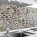 Produktbild danario Küchenrückwand selbstklebend - Matt - Spritzschutz Küche - versteifte PET Folie - 0,4 mm - Steinmauer - Materialmuster A4