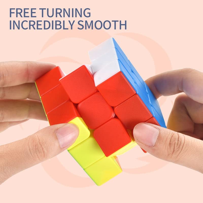 Image of Magic Cube - Smoothly Stickerless High Speed 3x3x3 for Kids, Speedy Stress Buster Brainstorming Puzzle Game, Mind Games for 14 Years and Up, Multi