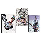 LOVE Graffiti Art Hand Posters and Prints on Canvas Painting Fashion Street Wall Art Picture for...