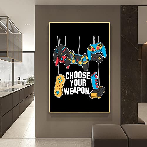 Gamer affiche impression toile pour transformer un mur vide en espace de jeu dynamique