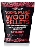 Kona 100% Cherry Smoker Pellets, Intended for Ninja Woodfire Outdoor Grill, 2 lb Resealable Bag