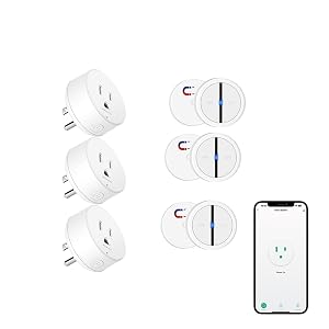 Greencycle Smart Wireless Remote Control Outlet Plug WiFi Outlets for Household On Off Smart Outlets Switch Compatible with