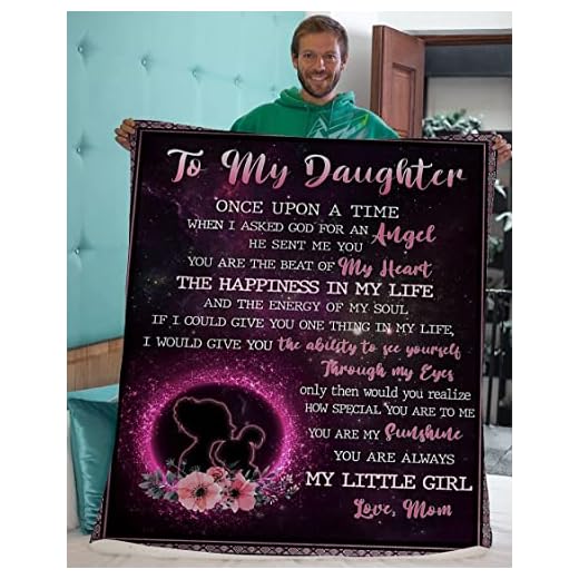 Meningsfulla gåvor för familj min dotter ängel efter tid kärlek mamma fleecefilt plysch filt