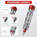 JOREST 19 in 1 Multibit Screwdriver Set, Magnetic Multitool Screwdriver with Torx Phillips Flathead Hex Square, Repair Tool Kit for Home Electronics Furintures