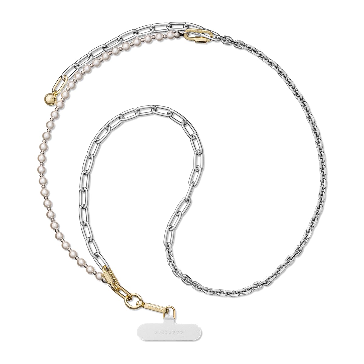 Amazon.co.jp: [CASETiFY] 2-in-1 Metal Cross-body Chain - シルバー