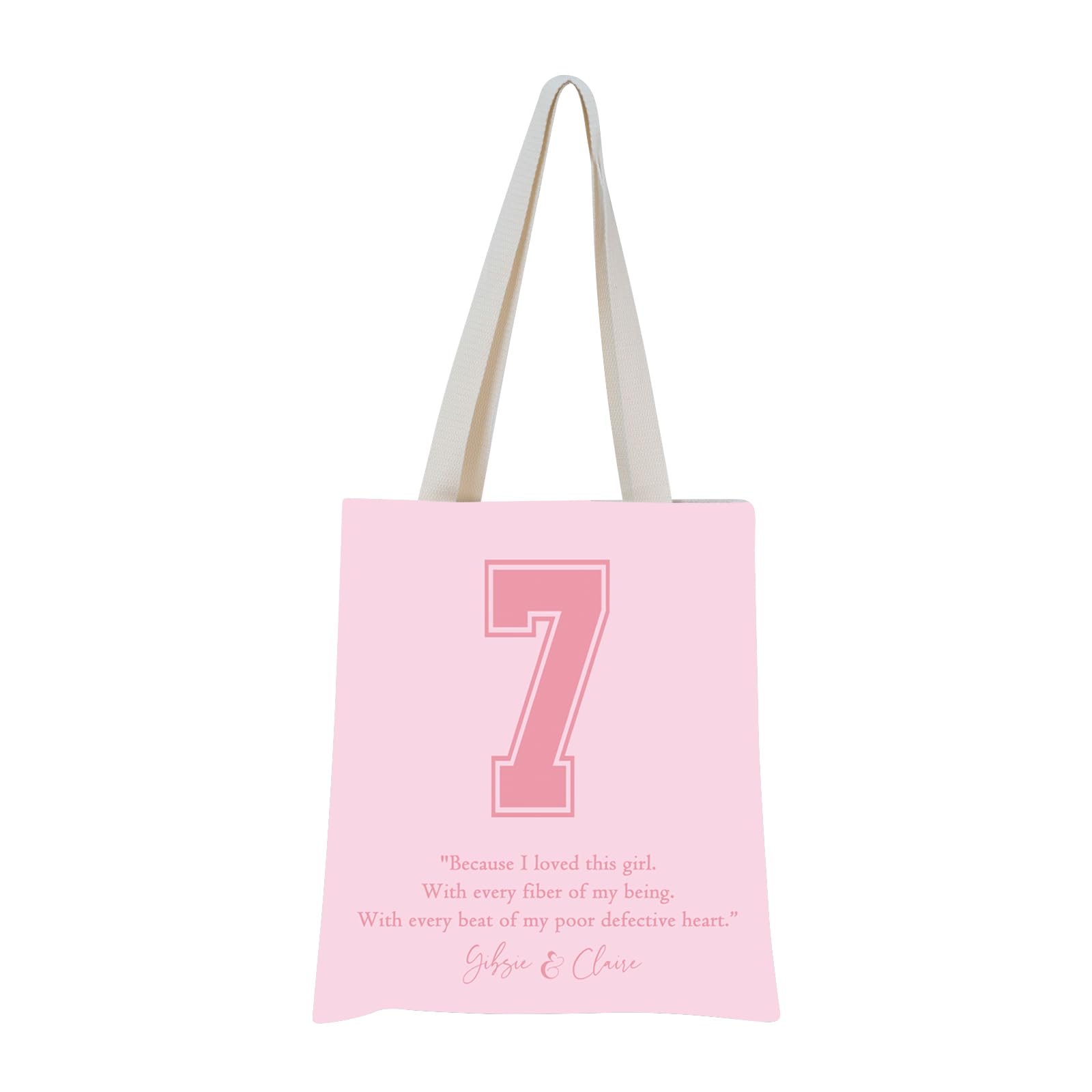 Boys of Tommen Series Taming 7 Inspired Gift C Walsh Merchandise Gibsie and Claire Quote Gift for Romance Book Lover (7 Tote)