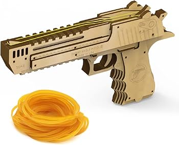 Amazon.co.jp: Desert Eagle 木製ガン、大人用3D木製パズル、DIY