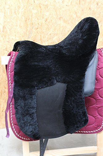 Sehr schöne echt Lammfell Zalea in Vollfellausführung - kompletter Lammfellbezug, Sattelbezug für Deuber & Partner Sattel IBERO Verano