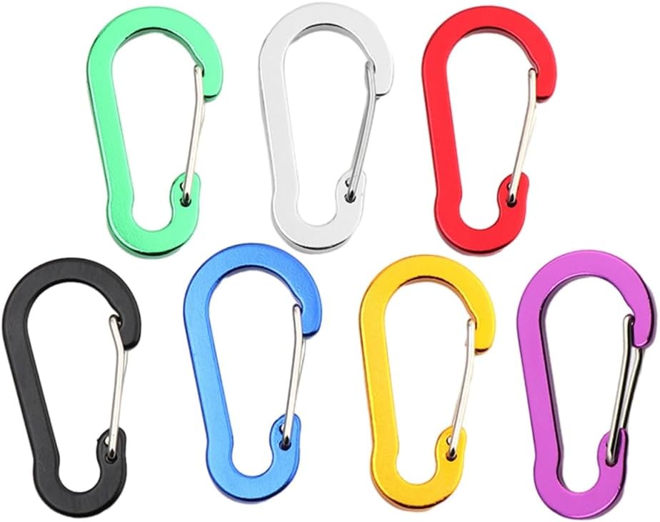 5Pcs Multi-Uses Carabiner Aluminum Alloy Carabiner Hooks Carabiner Spring Clips for Outdoor Hiking Camping Fishing image 3