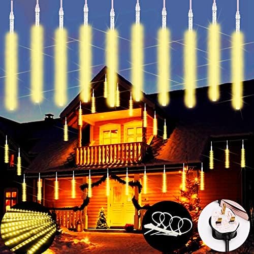 Meteors Shower Lights,50cm 10 Tubes 480 Waterproof LEDs Raindrop Meteor Lights for Christmas
