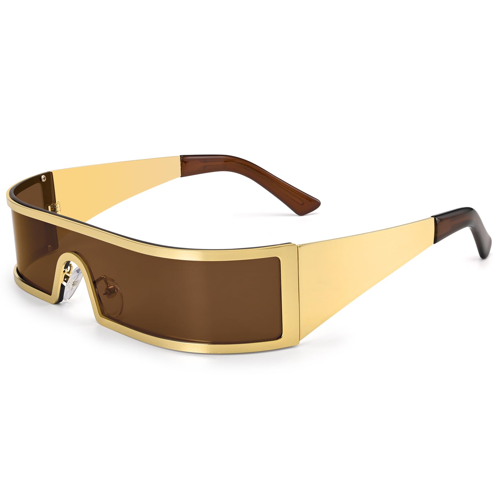 Dollger Futuristic Rectangle Y2K Sunglasses for Women Men Cyclops Visor Global Recycled Standard Global Recycled Standard Global Recycled Standard
