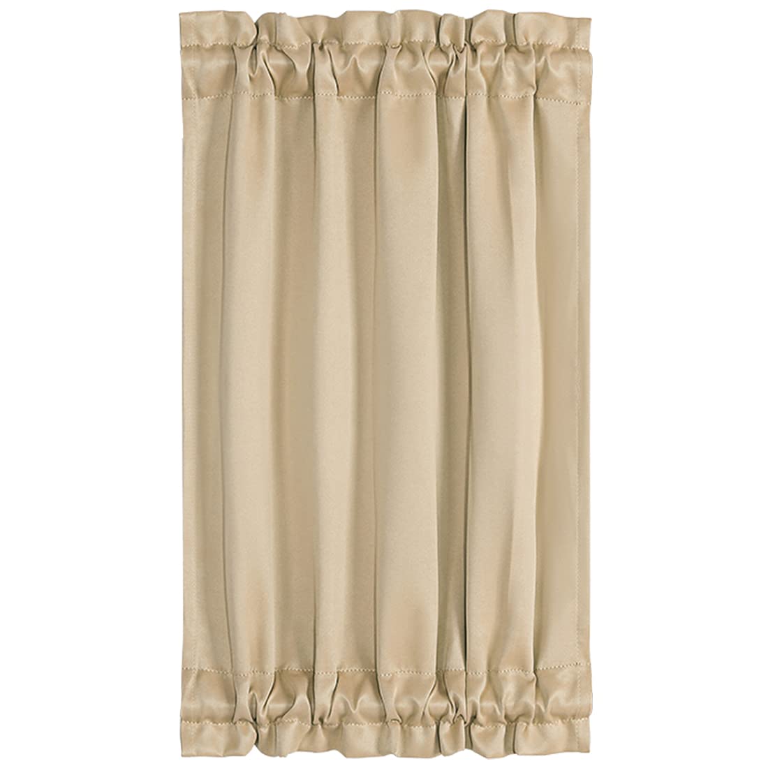 PiccoCasa Blackout French Door Curtain Panel - Blackout Door Curtain 25x40 Inches Solid Drapery with Tiebacks - 1 Panel,Khaki