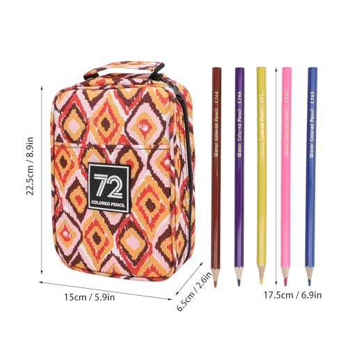 Bolsa de transporte con cremallera y set de 72 lápices 5
