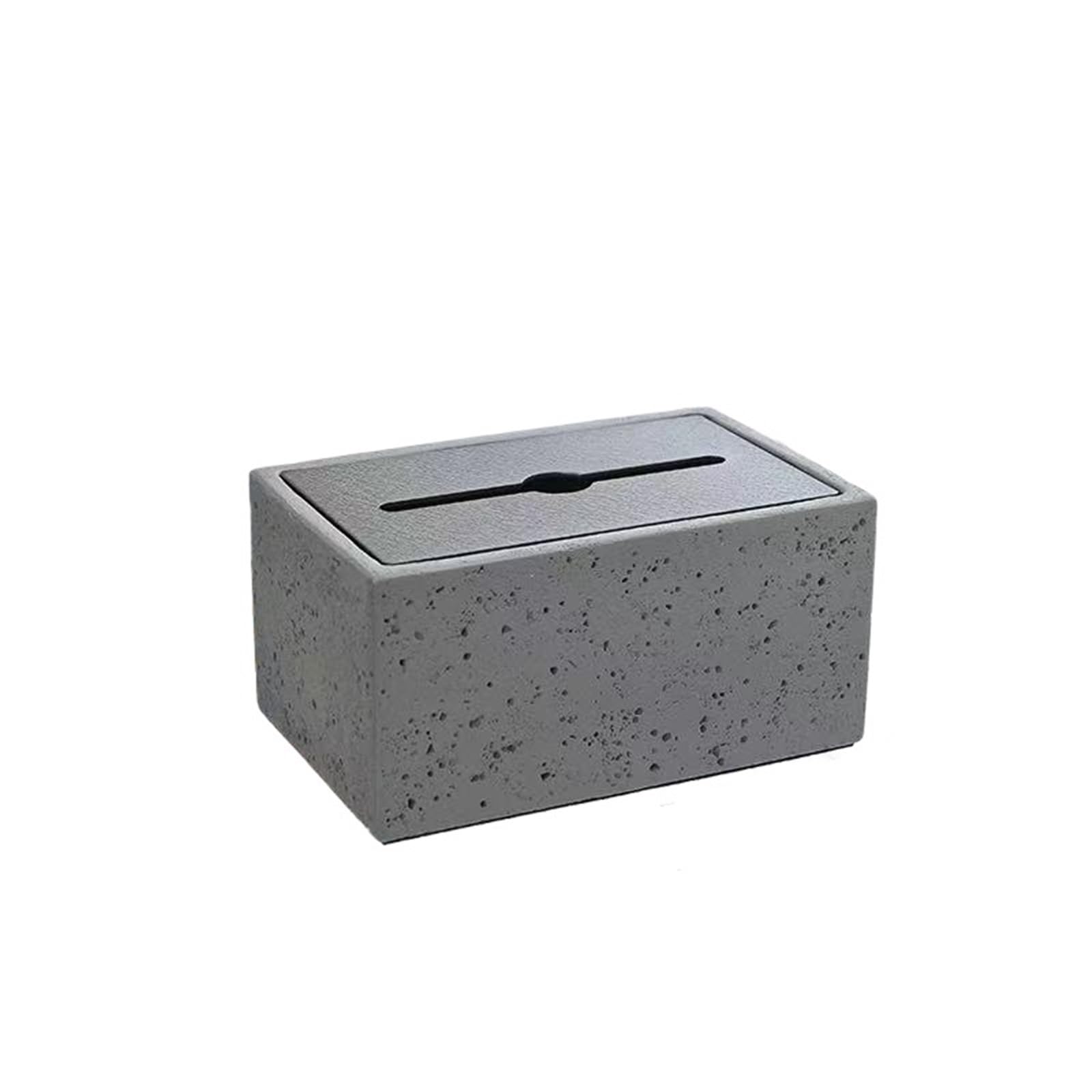Tissue Case Creative Cement Desktop Tissue Box High-end Hotel Homestay Decorative Ornaments Tissue Dispenser(Dark gray)