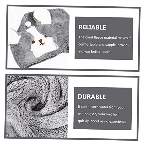 Beaupretty Touca De Cabelo Seco De Desenho Animado Toalha De Turbante De Cabelo De Secagem Rápida Tu