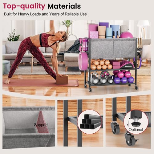 Yoga Mat Storage Rack Workout Equipment Organizer Home Gym Organization by VINAEMO - Used condition - Image 4
