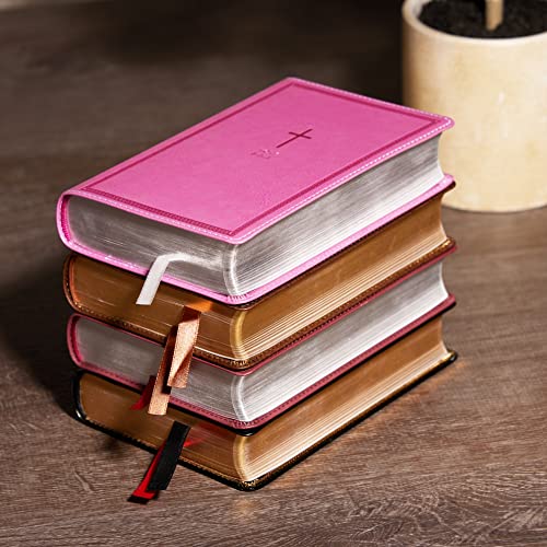 NKJV, Deluxe Reference Bible, Compact Large Print, Leathersoft, Black, Red Letter, Comfort Print: Ho